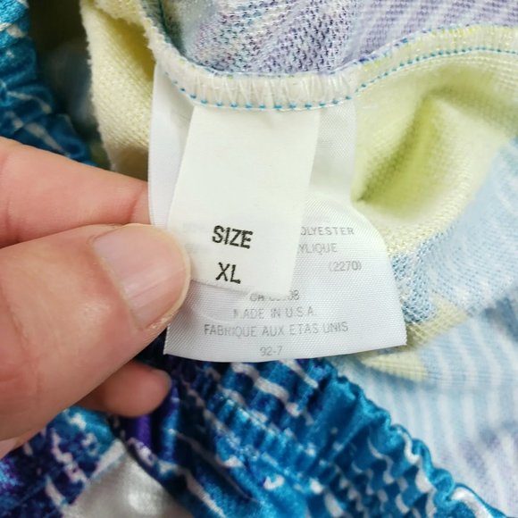 Vintage Descente 1/4 1/2 Zip Cycling Jersey Mens XL All Over Print USA Made - Picture 7 of 8